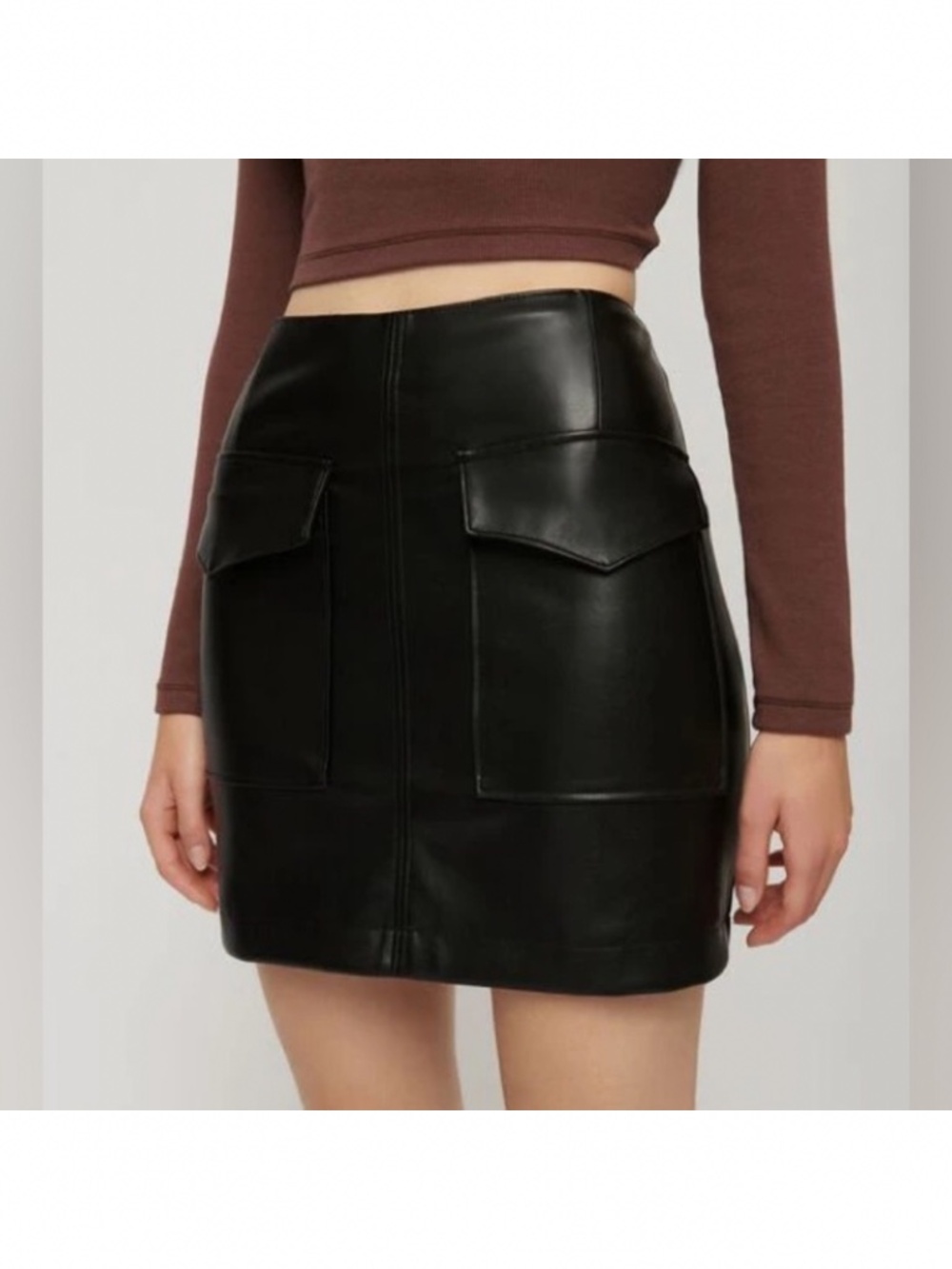 DYNAMITE faux leather skirt. Large